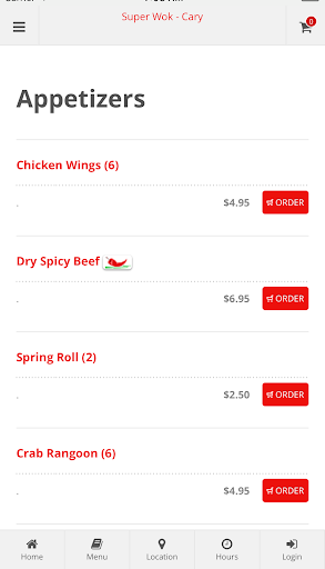 Super Wok Cary Screen 2