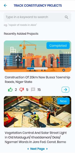 ConsTrack App Screen 3