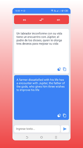 Android application Frey: Traductor de idiomas screenshort