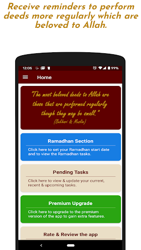 Android application Build Your Deeds: Islamic App, screenshort