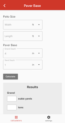 Patio Calculator Screen 3