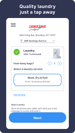 Android application Laundromat Southfield screenshort