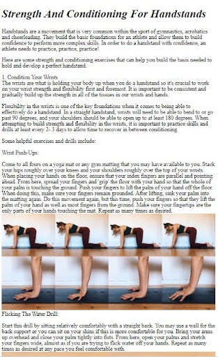 Gymnastics Handstand Exercises Screenshot 2 - AppWisp.com