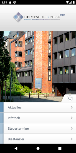 Android application Heimeshoff Riese-Gruppe screenshort
