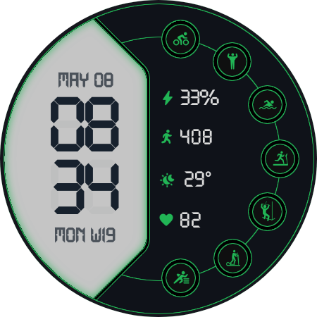 DS D007 - Digital watch face screenshot 6