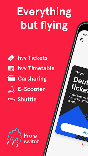 Screenshot of hvv switch – Mobility Hamburg