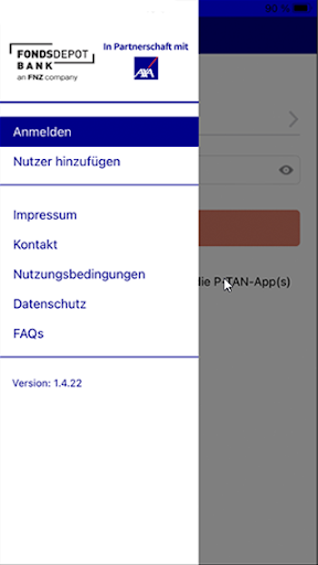 Fondsdepot Bank - AXA pTAN Screen 3