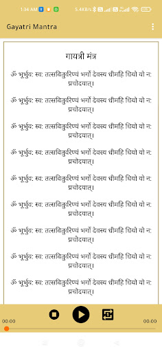 Gayatri Mantra Screen 2