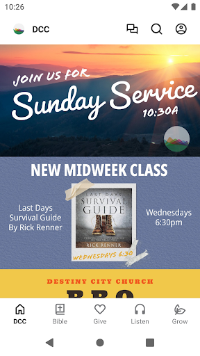 Android application Destiny City Church NC screenshort