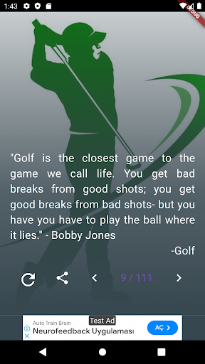 Golf Quotes Screen 3