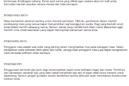 alat solek yang perlu ada