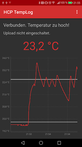 Android application HCP TempLog screenshort