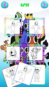 Rainbow Friends Coloring.