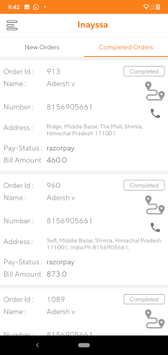 Inayssa Delivery Screen 2