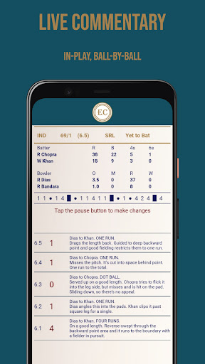 Android application Elementary Cricket: Int'l screenshort