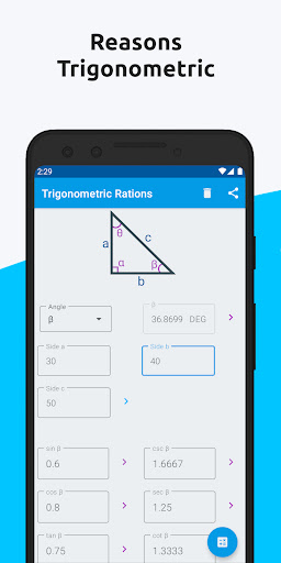 Android application Trigonometry Calculator Pro screenshort