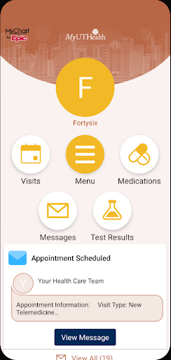 MyUTHealth Screen 2