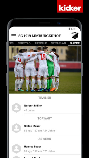 Android application SG 1919 Limburgerhof screenshort