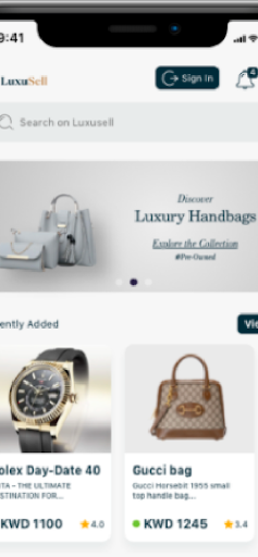 Android application Luxusell screenshort