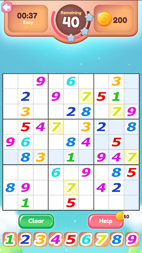 Android application CandyKu: Sugary Sudoku screenshort