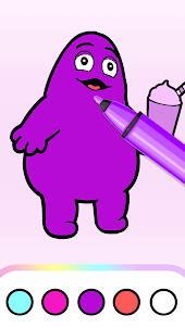 Grimace Shake Coloring