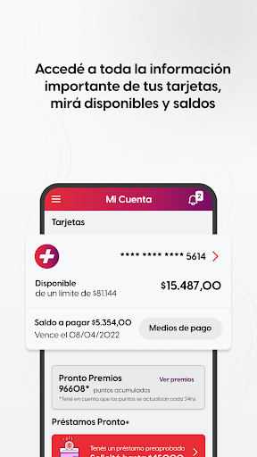 Pronto+ Préstamos y Tarjetas Screen 2
