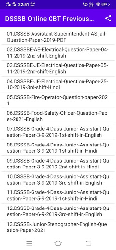 DSSSB Online CBT Previous Year Screen 2