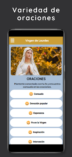 Android application Virgen de Lourdes Oraciones screenshort