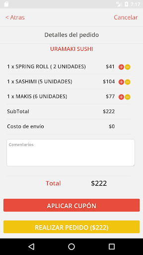 Uramaki Sushi Screen 3