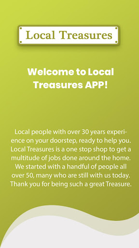 Android application Local Treasures screenshort