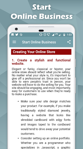 Start Online Business Tips Screen 3