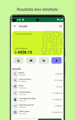 Captura de pantalla de Calculadora de prestamo