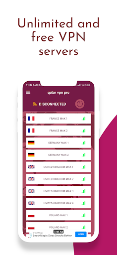 Android application Qatar vpn 22 pro screenshort