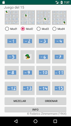 Juego del 15 Screen 3