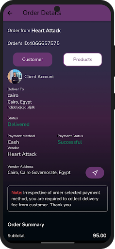 Huops | Delivery Screen 2