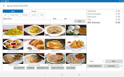 Xpress Hotel POS(for TAB) Screen 2