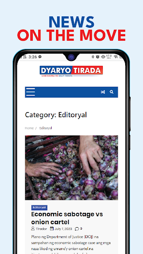 Dyaryo Tirada Mobile Screen 2