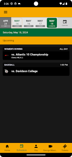 Screenshot of George Mason Patriots