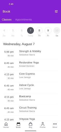 Kinema Fitness - Asurion Screen 2