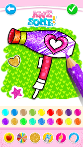 Captura de Pantalla 7 Glitter Toy Hearts para colore android