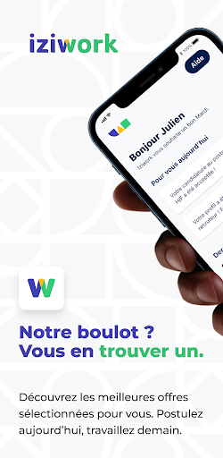Android application iziwork - offres d'emploi screenshort