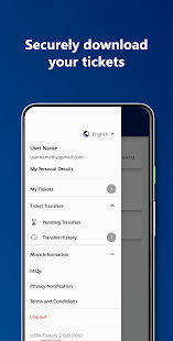 UEFA Mobile Tickets Screenshot