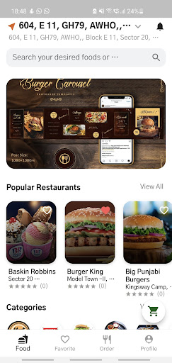Android application Mozilit Food screenshort