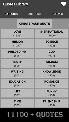Android application Quotes Library screenshort