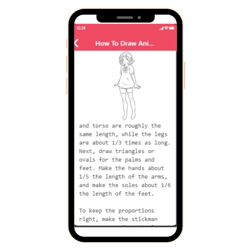 Android application HppyDrw - How To Draw Anime screenshort