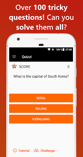 Android application Quizzi: Are you genius? screenshort