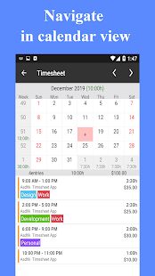 Timesheet - Time Card - Work Hours - Work Log for pc screenshots 2