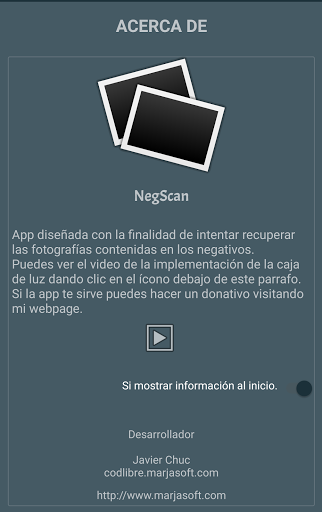NegScan Screen 3