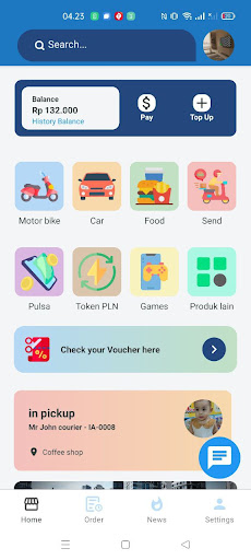 Android application Nguber - Aplikasi Ojek Online screenshort