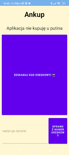 Android application Nie kupuję u putina screenshort
